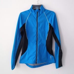 Reebok XS athletic jacket blue and black tone